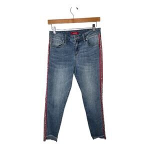 Guess Light Wash Jeans w/ Red Stripe Sides Sz 29